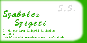 szabolcs szigeti business card